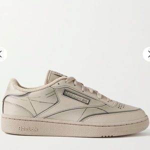 Reebok Maison Margiela Project 0 Club C printed leather sneakers. Unisex.
